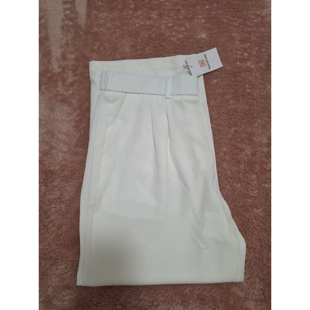 SoraEase Women's Silky Soft Comfort Drape Pants in white XL Petite NWT